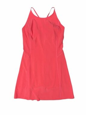 ATHLETA Coral Spaghetti-Strap A-Line Dress with built in shorts